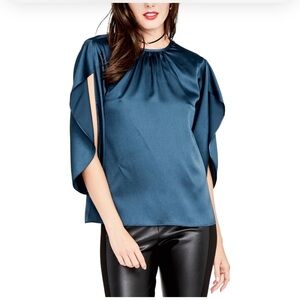 RACHEL Rachel Roy Teal Knit Blouse